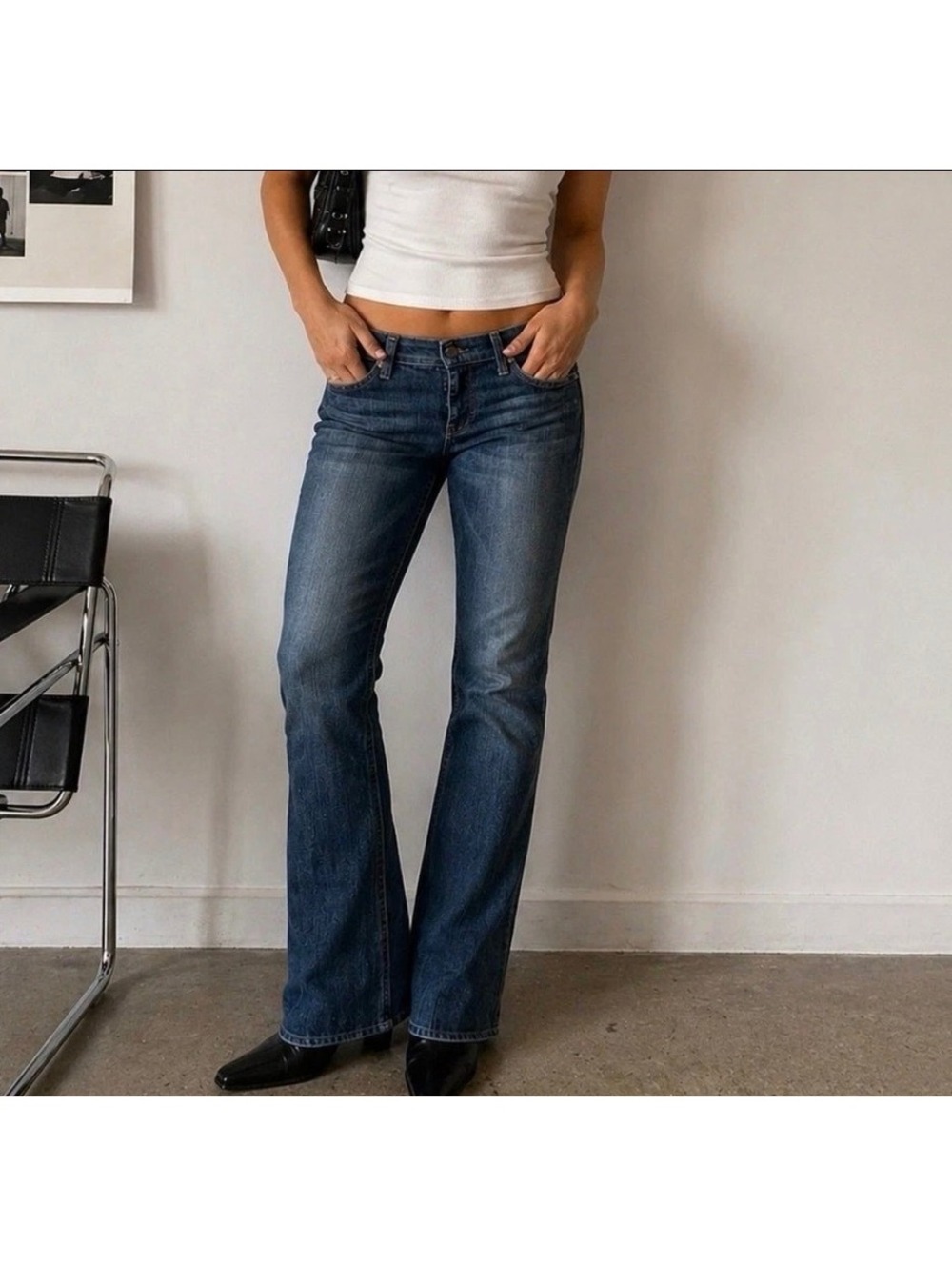 7 For All Mankind Women's Bootcut Dark Wash Jeans